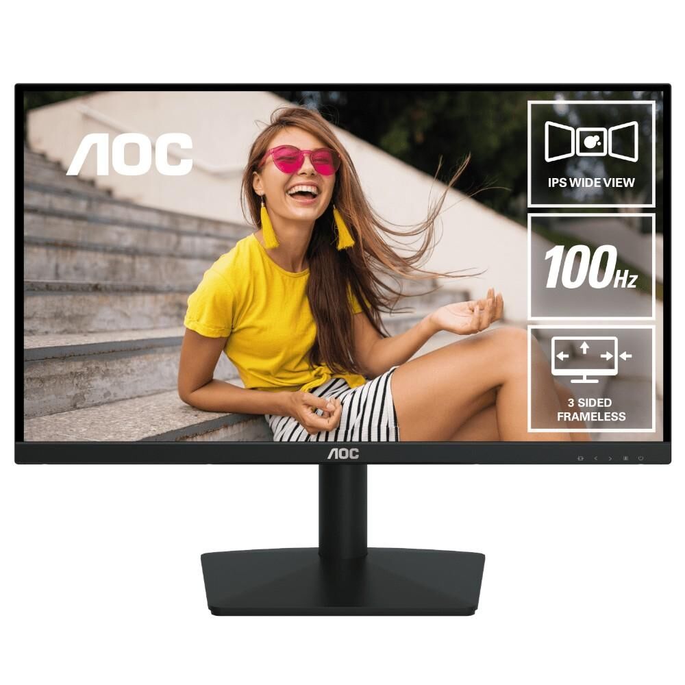 AOC 24B15H2 23.8" IPS Monitor – Full HD, 100Hz, Adaptive Sync, 3-Sided Frameless