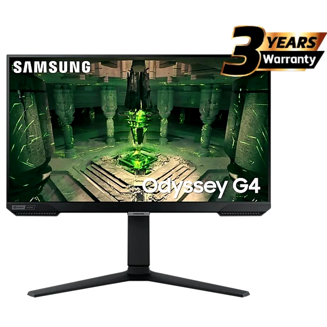 Samsung Odyssey G4 27" Gaming Monitor – FHD IPS, 240Hz, 1ms, G-Sync Compatible, FreeSync Premium, HDR10, Black