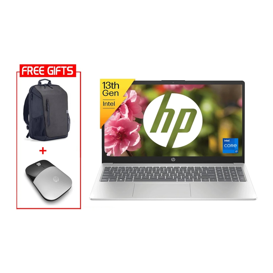 HP Laptop 15-fd0240ne 15.6" FHD Laptop — Intel Core i7-1355U, 16GB RAM, 512GB SSD, Natural Silver