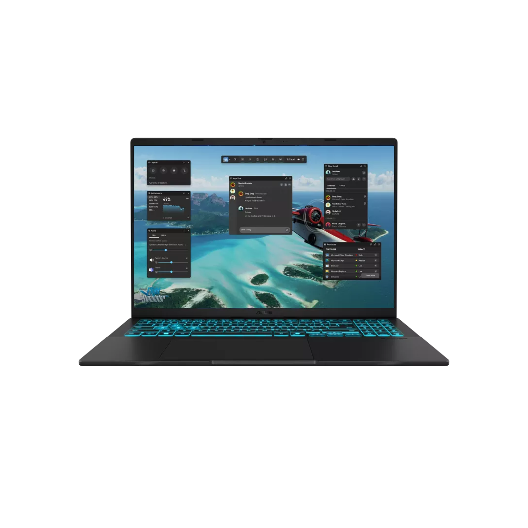 ASUS V16 16" WUXGA 144Hz Gaming Laptop — Intel Core 7 240H, 16GB DDR5 RAM, 1TB SSD, RTX 5060, Matte Black