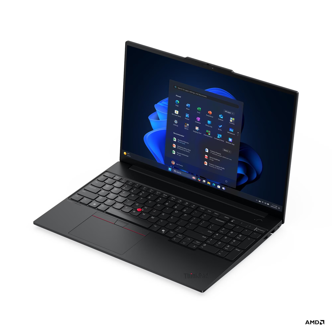 Lenovo ThinkPad E16 Gen 3 16" WUXGA Business Laptop — AMD Ryzen 7 250, 16GB DDR5 RAM, 512GB SSD, Black