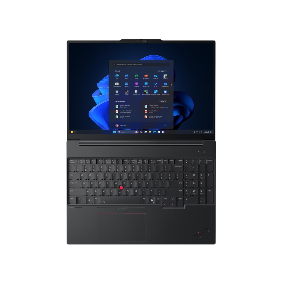 Lenovo ThinkPad E16 Gen 3 16" WUXGA Business Laptop — Intel Core Ultra 5 225U, 8GB DDR5 RAM, 512GB SSD, Black