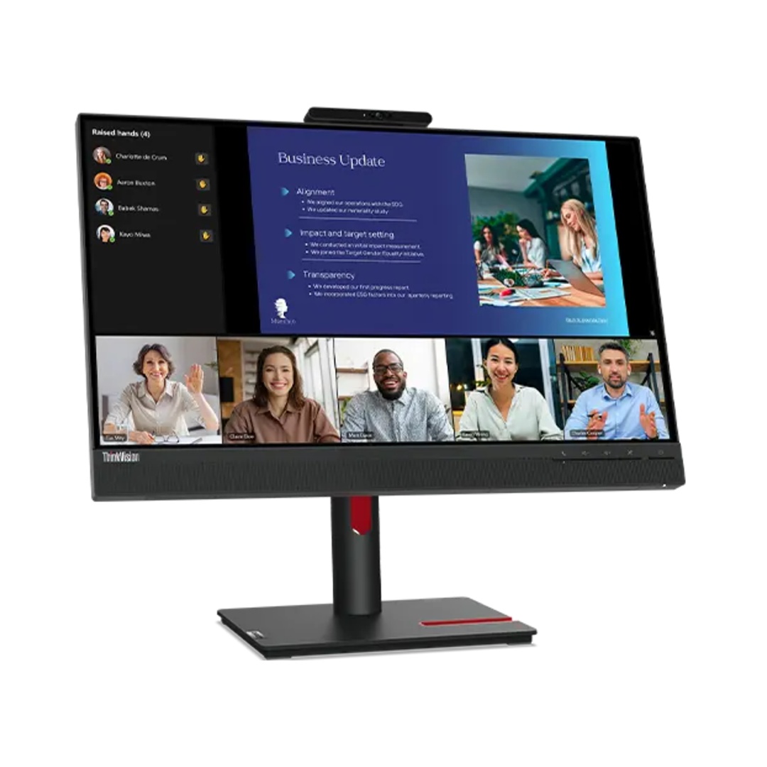 Lenovo ThinkVision T24v-30 24" FHD IPS Monitor with Webcam – 75Hz, 4ms, Raven Black