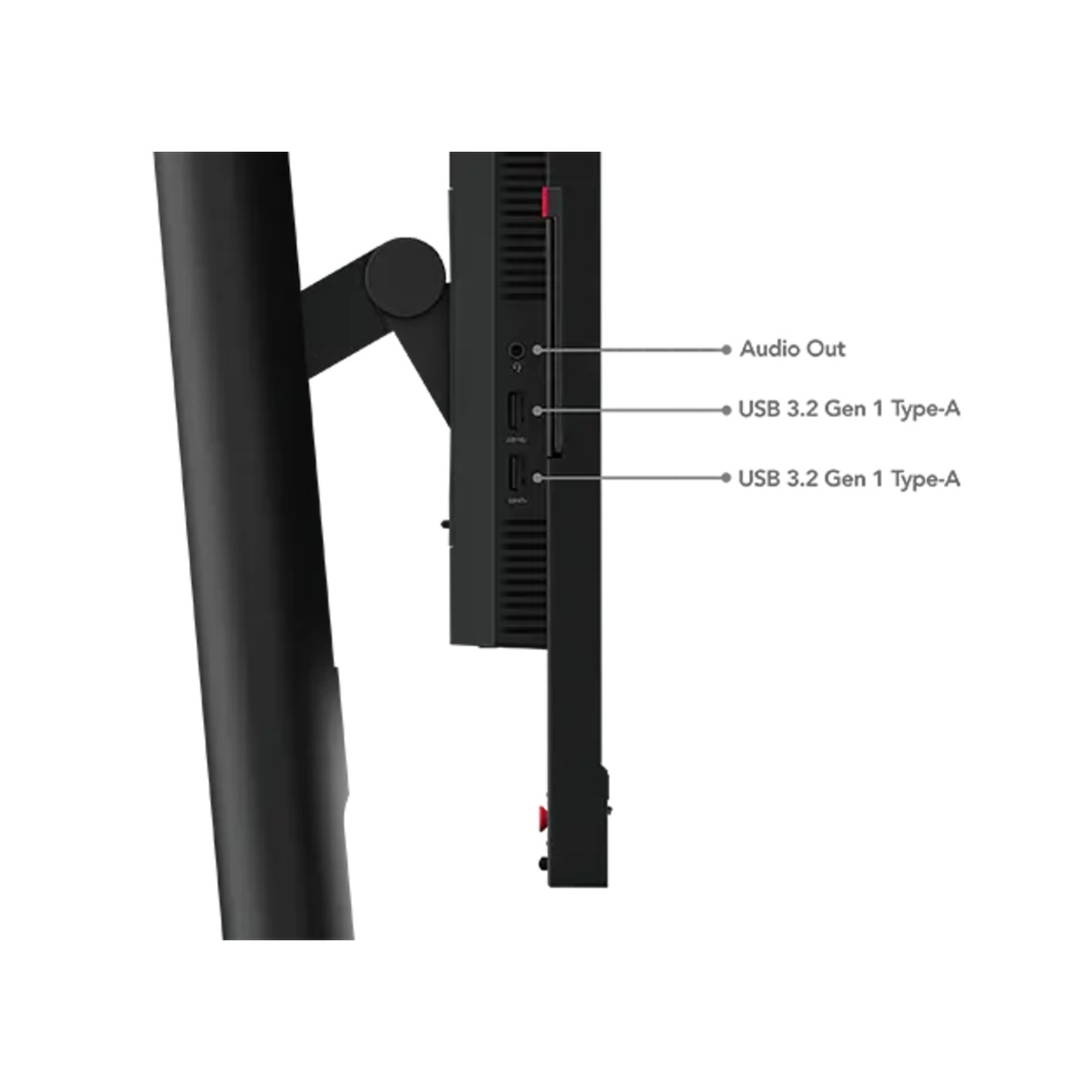 Lenovo ThinkVision T24v-30 24" FHD IPS Monitor with Webcam – 75Hz, 4ms, Raven Black