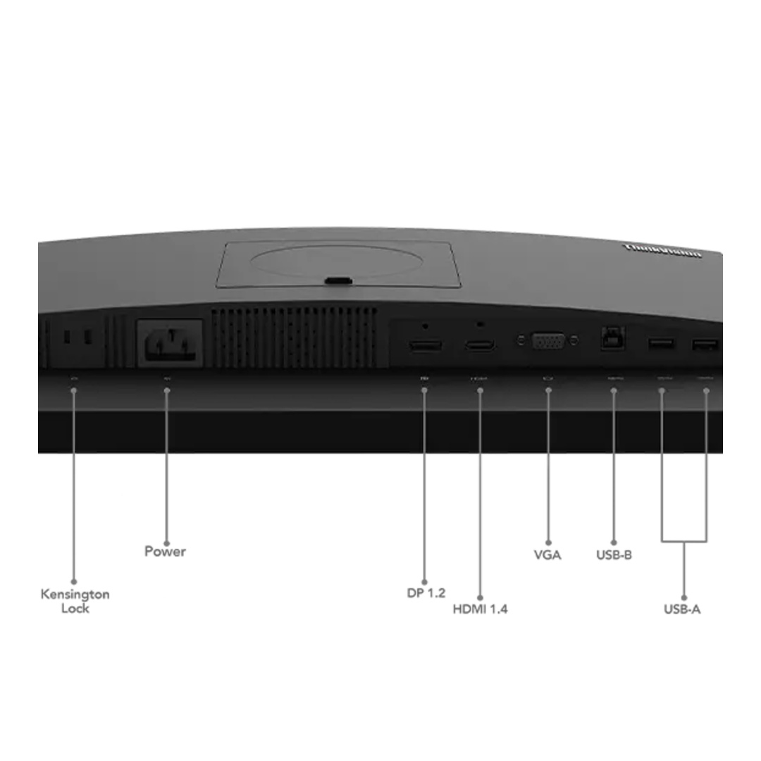 Lenovo ThinkVision T24v-30 24" FHD IPS Monitor with Webcam – 75Hz, 4ms, Raven Black