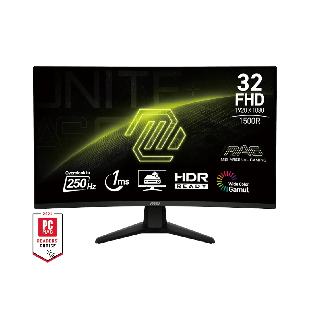 MSI MAG 32C6X 31.5" Curved Gaming Monitor – FHD VA, 250Hz, 1ms MPRT, 1500R, Adaptive Sync, HDR Ready